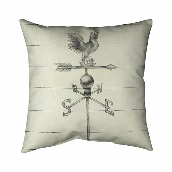 Begin Home Decor 20 x 20 in. Vintage Weathervane-Double Sided Print Indoor Pillow 5541-2020-MI84